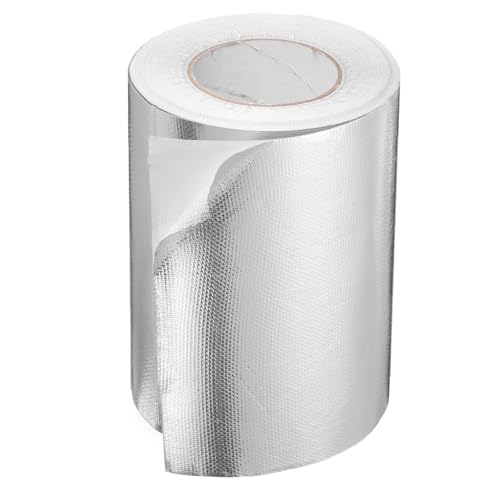 HARFINGTON Heat Shield Tape 7.84" x 164 ft Waterproof Sunscreen Sound Insulation High-Temperature Resistance Silver Aluminum Tape Thickness for Automotive Repairs