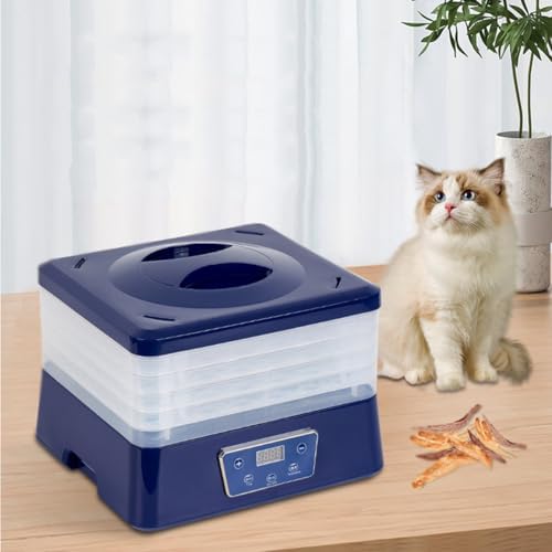 Adjustable Food Dehydrator with 5 Trays, Temperature Control & Timer - Home Freeze Dryer for Fruits, Vegetables, Jerky, Fish & Chicken - Perfect for Healthy Snacks