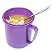 Home-X - Microwave Soup Mug with Secure Snap Close Vented Lid, 22 Ounce Mug Allows You to Heat and Eat Soups, Noodles, Hot Cereal and More in a Single Container, Purple