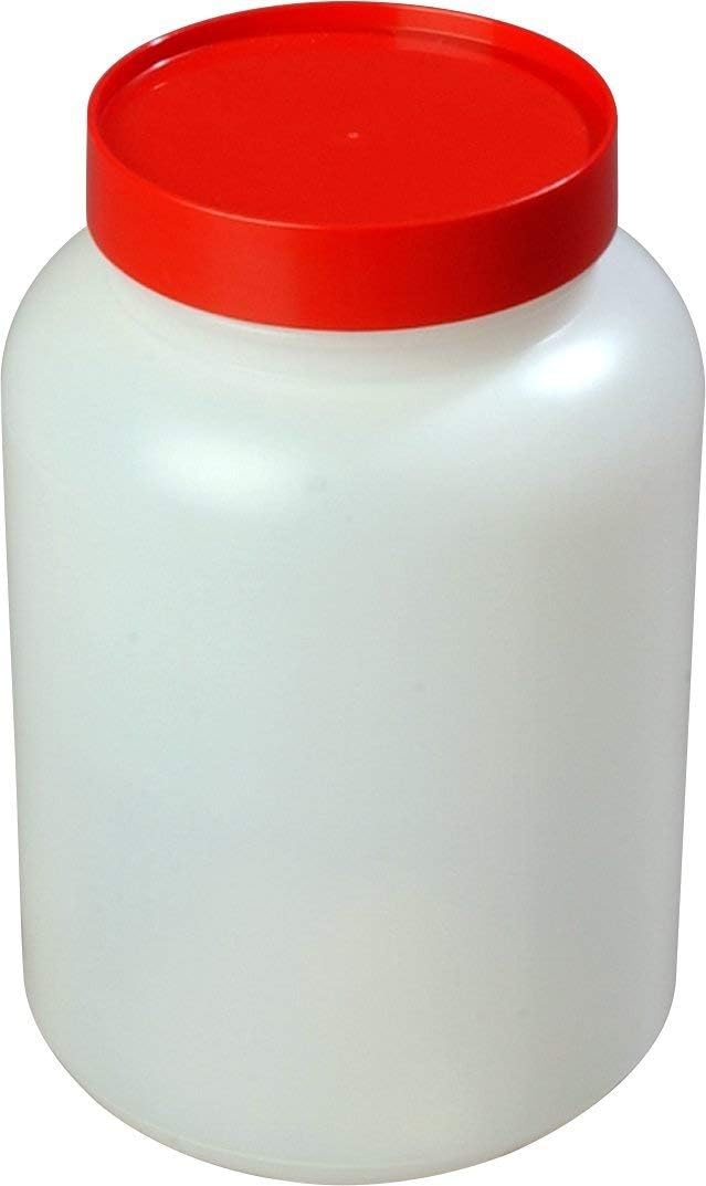 Stor N' Pour Half Gallon Containers with Assorted Lids for Bar, Kitchen, And Restaurant, Plastic, 0.5 Gallon, Assorted Colors, (Pack of 6)