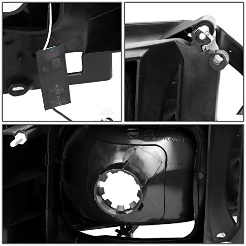 Image of DNA MOTORING HL-LB2-DR944-BK-AM Black Amber Headlights With Pair LED Day Running Lights Replacement For 94-02 Ram