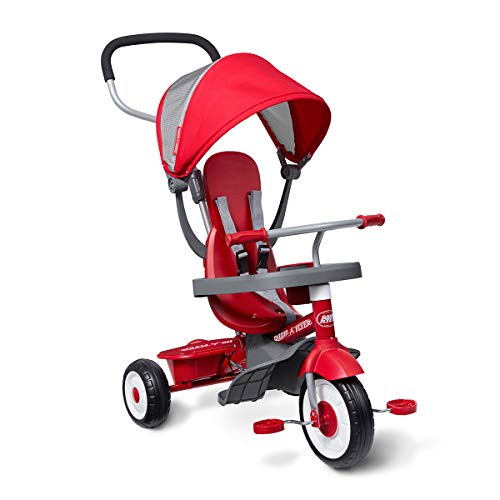 Radio Flyer ラジオフライヤー 4-in-1 トライク 4-in-1 Stroll 'N Trike 481A 4WAY 三輪車 ハンドル 後部収納 取り外し可能パーツ 日よけカバー
