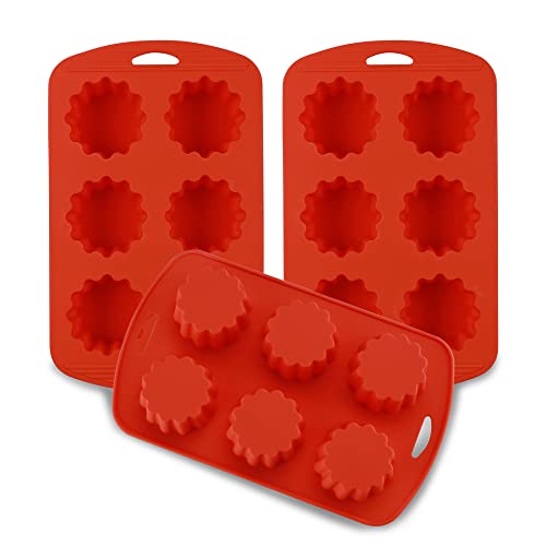 Techigher 3Stück Silikon Welle Form Gugelhupf Form Silikon Kuchen Backform für Muffin Form DIY Pudding Gelee Dessert Cover