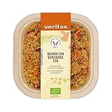 Quinoa con verduras ecológica de elaboración propia. Plato elaborado de forma artesanal en nuestra cocina ubicada en Lliçà d'Amunt (Barcelona), con una gran variedad de verduras y hortalizas frescas. Una alternativa sana y sabrosa, lista en 2-3 minutos.
