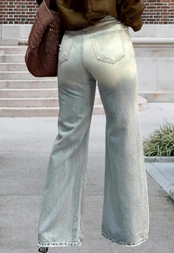 Image of Women's Flare High Waisted Bell Bottom Wide Leg Stretch Classic Denim Pants