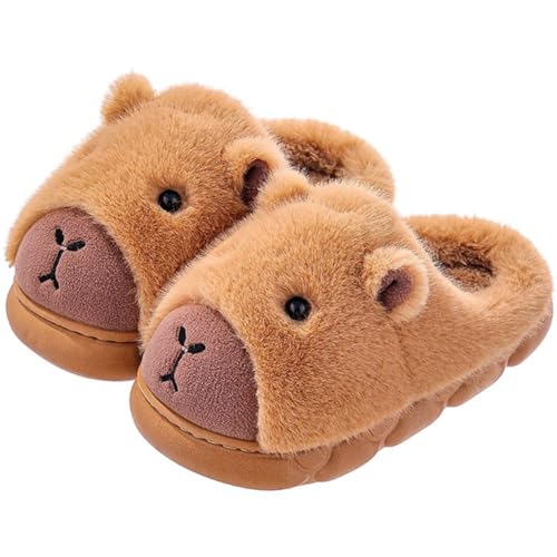 Fopytu Pantuflas De Capibara para Mujer Y Hombre, De Felpa, Cálidas, De Algodón, Antideslizantes, De Invierno, con Dibujos Animados, para Interiores Y Esponjosas.