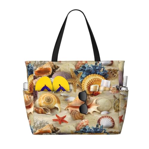 Sac de plage coquillages grand format pour vos sorties estivales