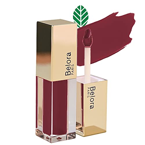 Belora Paris Long Stay Matte Liquid Hydrating Lipstick I Leave No Evidence - Transferproof |Lasts for 12 hours |Enriched With Vitamin E & Shea butter I Vegan |Non-Toxic I Paraben free (Pink Hazelnut)-