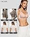 OEAK Womens Wireless Bras Scalloped Push Up Bralettes No Underwire Supportive Tshirt Bra Seamless Comfortable Everyday Bras L Nude