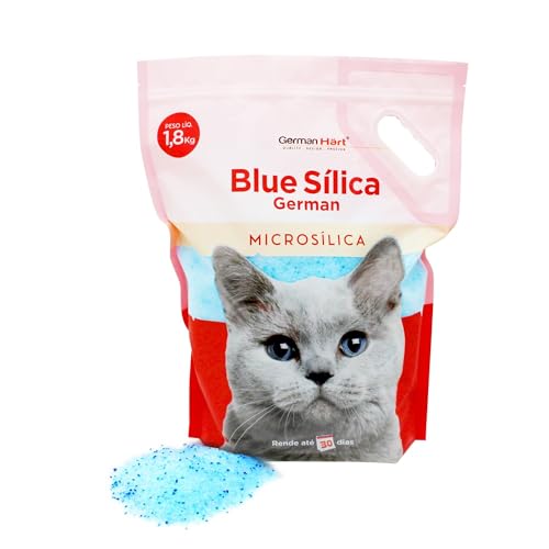 Qual a Melhor Areia para Gatos que não deixa cheiro de 2025? Melhores Ranking 9 Areia Blue Silica Germanhart 1,8Kg - Microsilica