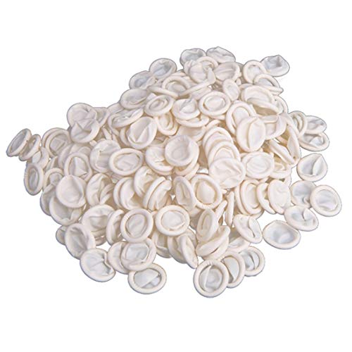 Disposable Latex Finger Cots - Rubber Finger Sleeves Fingertip Protective Finger Caps