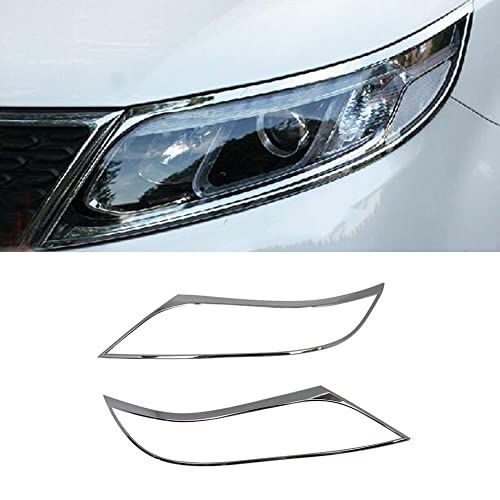 Enjoliveurs de phares Kia Sorento 2013-2014 en ABS chromé pour avant du véhicule