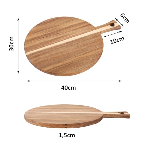 Grande planche à découper pizza en bois pour éviter les brûlures - 3