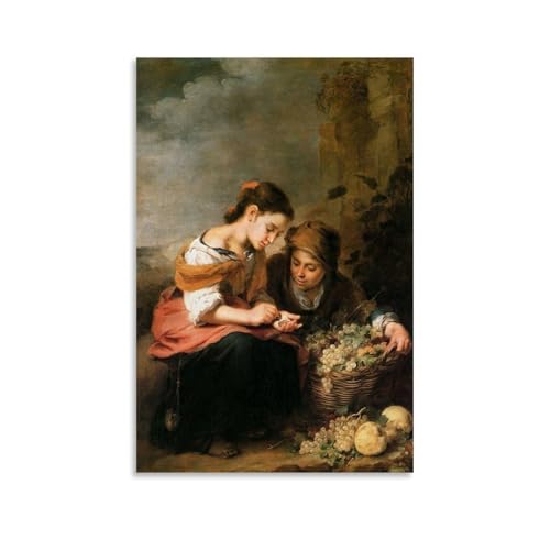Bartolomé Esteban Murillo "El pequeño vendedor de frutas" - Lienzo decorativo moderno para pared, 60 x 90 cm
