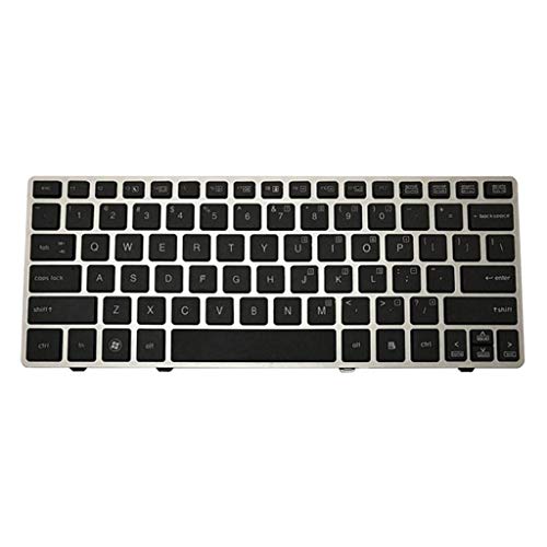 Kesoto Kit de teclado (layout dos EUA) de substituição compatível com HP Elitebook 2560, 2560p, 2570
