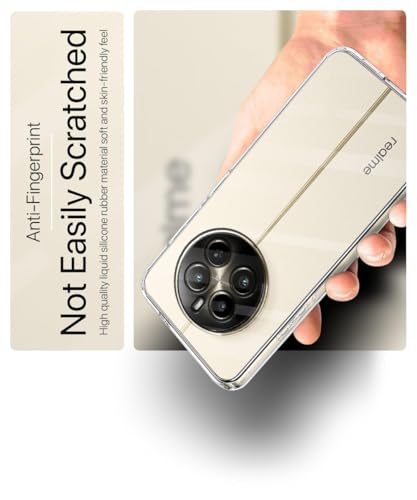 Image of NISHTECH for Realme P1 Pro 5G Premium Transparent Hybrid Soft Slim Dust Proof Back Case Cover Silicone with Camera Protection