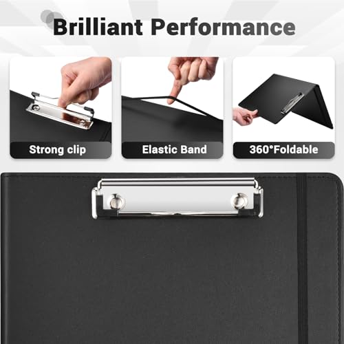 Image of Padfolio with Clipboard Pacific Mailer Clipboard Notebook Resume Portfolio Folder Legal Document Organizer Legal Pad Holder for Interview School Business Office Conference