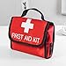 PAXLAMB First Aid Bag First Aid Kit Empty Medical Storage Bag Red Trauma Bag for Emergency First Aid Kits Car Workshop Cycling Outdoors (Red Folding)