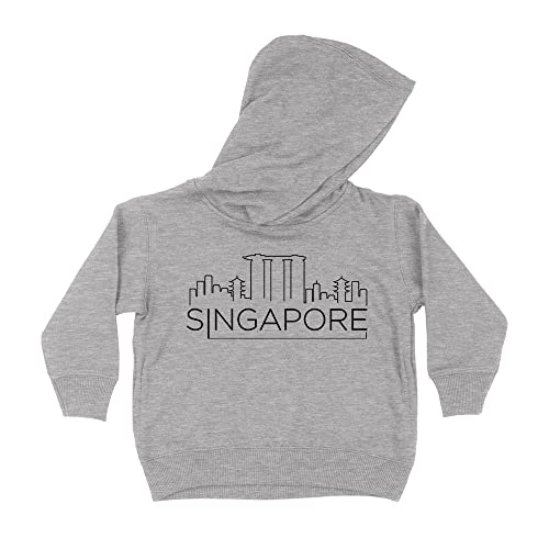 Skyline Singapore Kids Hoodie Sweatshirt Toddler 4T Heather Grey