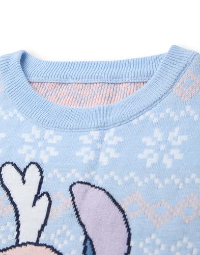 Disney Lilo & Stitch Womens Christmas Jumper in Blue | Warm Graphic Knitted Sweater for Adults | Festive Holiday3
