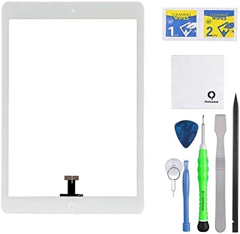Fixcracked Touch Screen Replacement Parts Digitizer Glass Assembly for ipad pro 10.5(A1701,1709) + Professional Tool Kit(White)