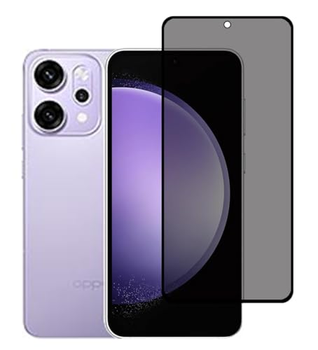 Image of ZARALA Privacy Screen Protector for For Oppo Reno14 Pro Fingerprint is Not Working Anti-Spy Tempered Glass Film, 9H Hardness, Anti Bubble-Free, Anti-Spy Screen Protector