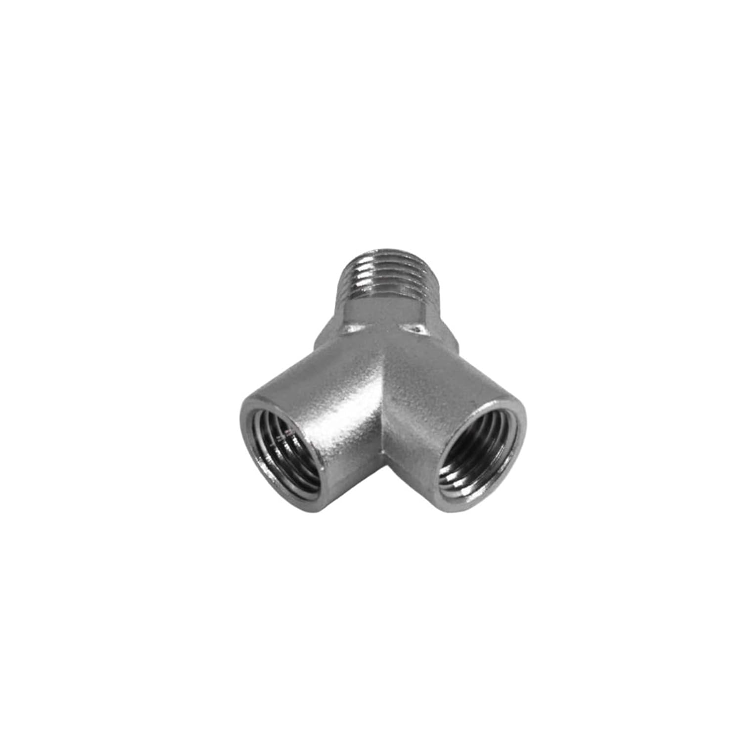 1/4" Female Male Y Shaped Splitter Block Nickel Plated Brass Pipe Fitting Connector Coupler Adapter for Water Gas Fuel(NPT)