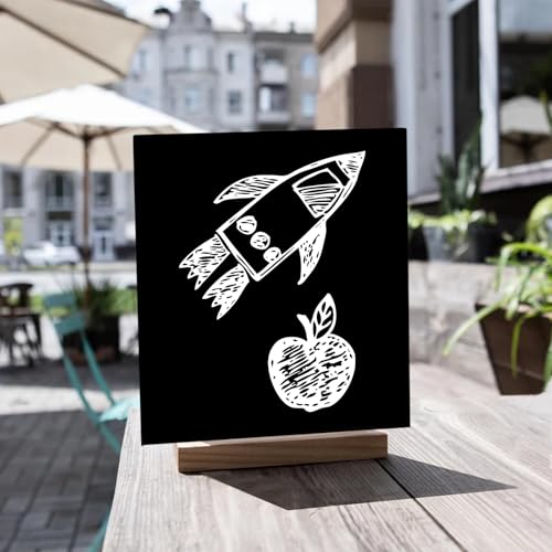 Image of 4 Pack 8 x 12 Inch Black Acrylic Sheet - 1 /8 inch Thick (3mm) Black Plexiglass Sheets, Cast Acrylic Sheet with Protective Paper for DIY Display, Craft, Sign, Painting, Laser Cutting