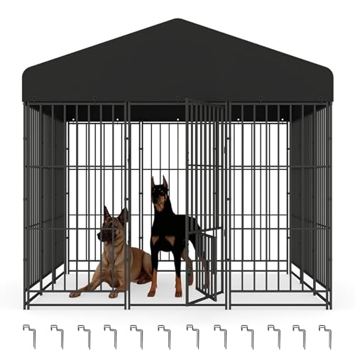 Large Dog Kennel Outdoor with Double Safety Locks 73''x72''x71'' ...