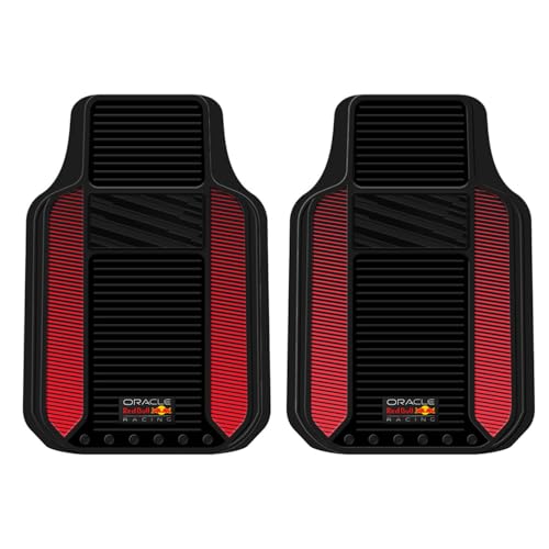 Tapis de voiture universel Red Bull Oracle Heavy Duty noir et rouge | Set de 2 pièces