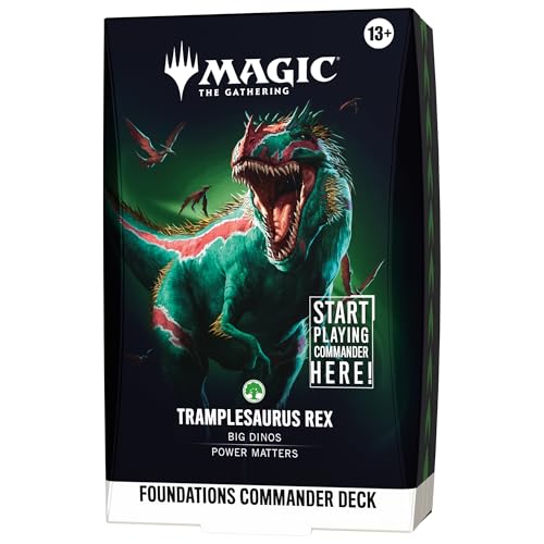 Magic: The Gathering Foundations Commander Deck - Tramplesaurus Rex | 100-Card Deck + Accessories