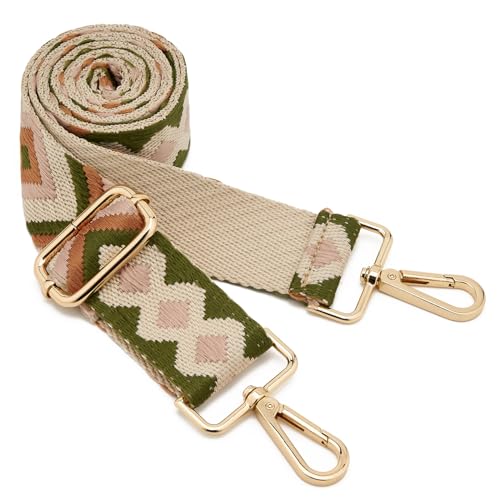 Image of ZOOEASS Wide Shoulder Strap Adjustable Replacement Belt Guitar Style Crossbody Bag Handbag Strap Multicolor Canvas Straps(Wide:1.5in)(Color11)