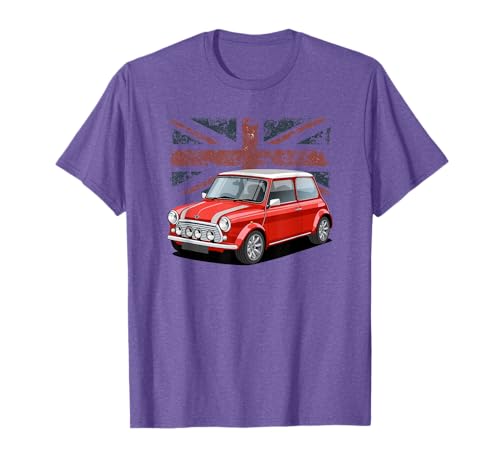 British Classic Car Red Mini Coche Deportivo Camiseta