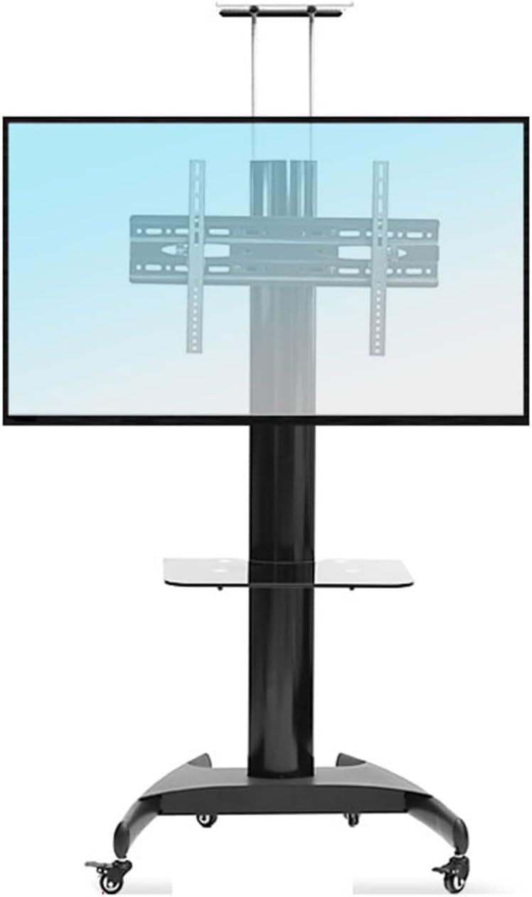 OLSKFUH Mobile Tv Stand, Rolling Tv Stand, Mobile Tv Cart, Living Room Tv Mounts Stand Tv Stand Home Floor-To-Ceiling Mobile Lcd Tvs Stand Office Conference Room,