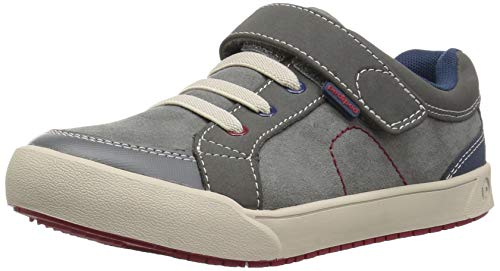 pediped unisex child Flex Dani School Uniform Shoe, Grey, 12.5-13 Little Kid US