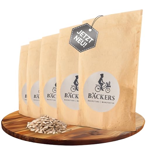 BÄCKERS® Kernstück Brotbackmischung, Körnerbrot ohne Mehl und Hefe, Ohne Zusatzstoffe, Ballaststoffreich, Vegan, Bekömmlich, 5 x 450g