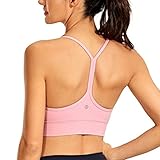 CRZ YOGA Women's Y-Back Racerback Sports Bras T-Back Spaghetti Straps Padded Yoga Bras Tops The...