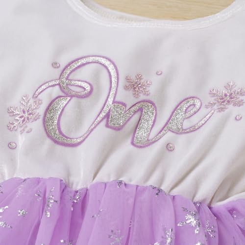 Baby Girls Winter Snowflake 1st Birthday Outfit Velvet Princess Dress + Headband Christmas Cake Smash Photo Shoot4