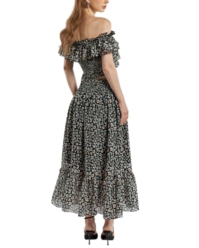 SIXDO G-Black Organza Flared Dress, Sleek and Versatile for Work Events and Formal Celebrations (US, Alpha, X-Large, Regular, Regular, Black) — view 2