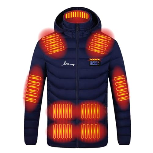 Chaqueta calefactable de 21 zonas con 4 temperaturas regulables para invierno 3