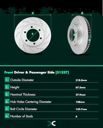 Image of SCITOO Front Disc Brake Rotors Kits Brakes Kits:31327