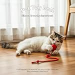 Interactive Cat Toy Ball, Automatic Intercative Cat Toys for Indoor Cats, The 3rd Generation Agile Moving Cat Ball with Elastic Mesh Tail, Toys for Indoor Adult Cats, Motion Activated (Red) - Image 2