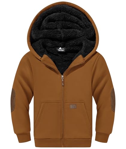 Image of SWISSWELL Boys Fleece Hoodie Kids Hooded Jacket Zip Up Warm Winter Coat