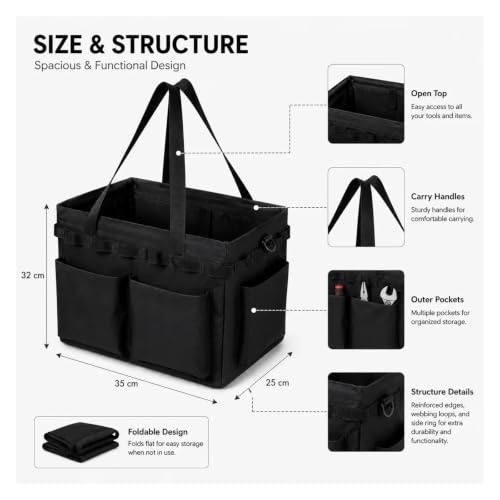 Bolsa herramientas coche y cubo de basura plegable impermeable 5