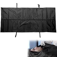 Leichenbeutel, 210D wasserdichtes Leckdosiger Leichensack Tierische Bahre medizinischer Seesack mit 4 Tragetreifen Bestattungsbedarf (schwarz)