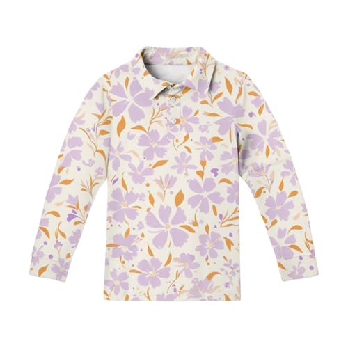 Girls Long Sleeve Polo Shirt Polka Dots Casual Lightweight Top Soft School Uniform for Kids2