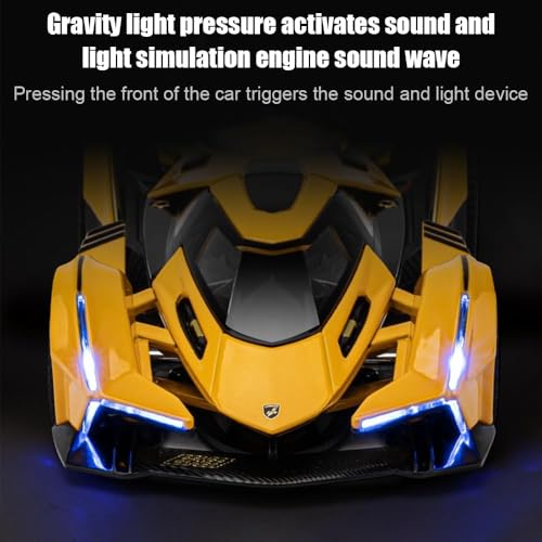Image of Invite Enterprise Diecast Toy Car Lambo V12 Sports Car Model,Zinc Alloy Simulation Casting Pull Back Vehicles,1:32 Scale Mini Electronic Supercar Toys with Lights and Music for Toddlers Kids