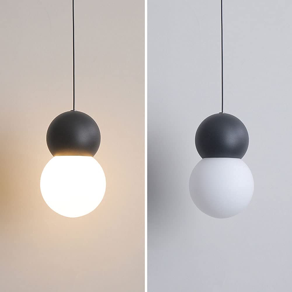 lampa sufitowa LED, szklany klosz dziecięcy mini żyrandol, minimalistyczna lampa wisząca 5 W geometryczne krople światła do wyspy kuchennej jadalnia sypialnia/różowy Interesting
