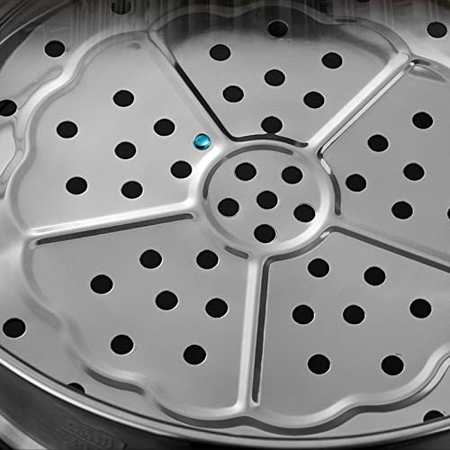 Vaporera para cocinar de acero inoxidable con sartenes insertables apilables 5