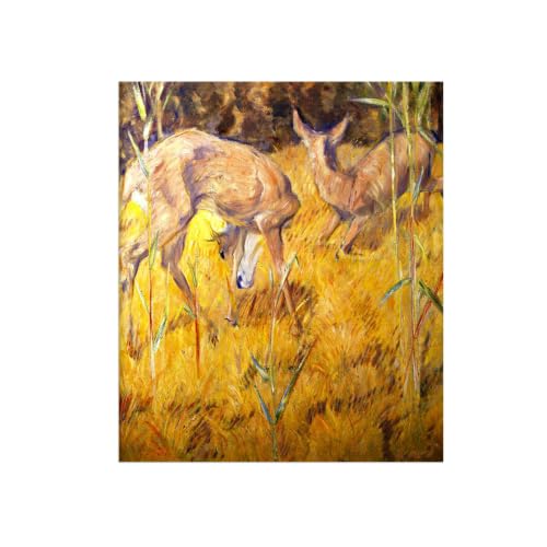 Toile imprimée cerf haut de gamme - Impression d'art 95x80cm